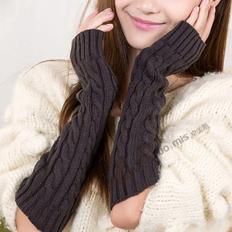 Fashion Long Fingerless Gloves Women Winter Wrist Arm Warmer Knitted Mittens Casual Soft Girls Gothic Clothes Punk Gloves Unisex
Fashion Long Fingerless Gloves Women Winter Wrist Arm Warmer Knitted Mittens Casual Soft Girls Gothic Clothes Punk Gloves Unisex