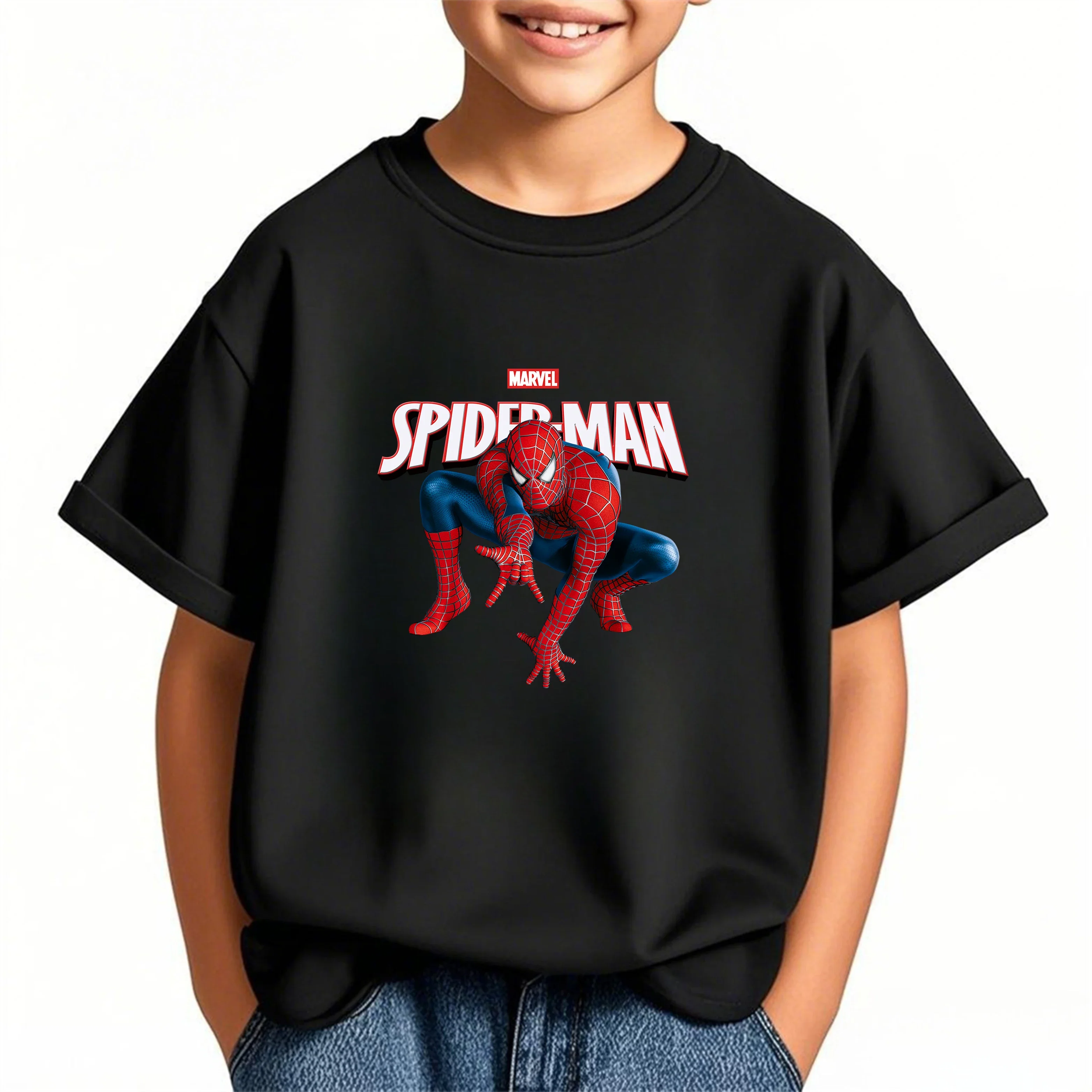 2026 Loose Fit 2D Spiderman Cartoon Short Sleeve Hot Sale Summer Wear For Boys Girls
2026 Loose Fit 2D Spiderman Cartoon Short Sleeve Hot Sale Summer Wear For Boys Girls