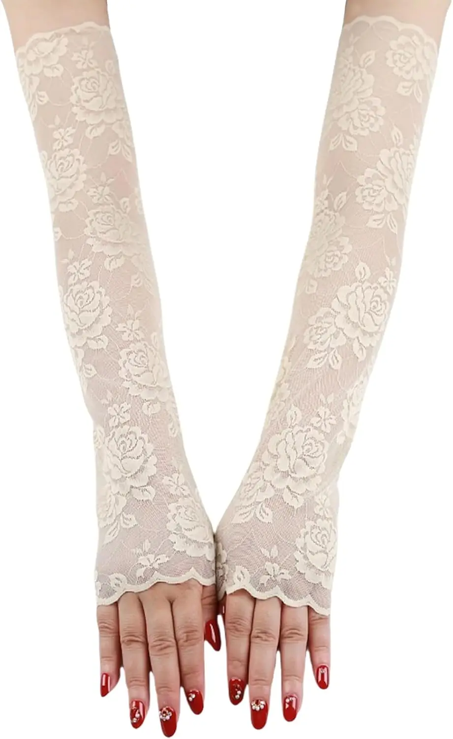 UV Protection Lace Arm Sleeves, Women's Floral Lace Sleeves Hollow Out Long Sunscreen Gloves Fingerless Driving Gloves
UV Protection Lace Arm Sleeves, Women's Floral Lace Sleeves Hollow Out Long Sunscreen Gloves Fingerless Driving Gloves