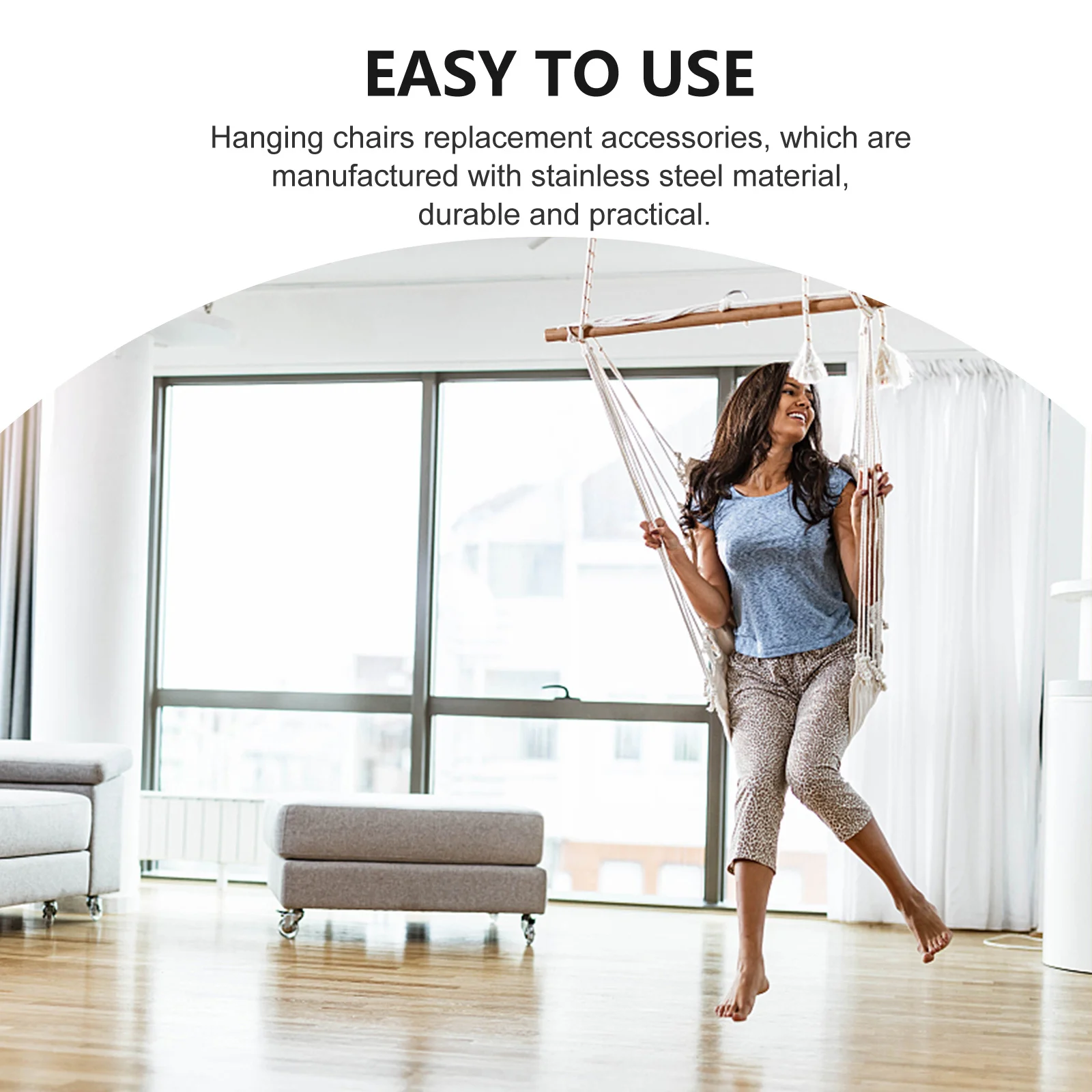 1Set Hammock Fitting Kit Wide Application Range Suitable for Most Objects Indoor Outdoor Swings Swing Hook Hammock Hook
1Set Hammock Fitting Kit Wide Application Range Suitable for Most Objects Indoor Outdoor Swings Swing Hook Hammock Hook