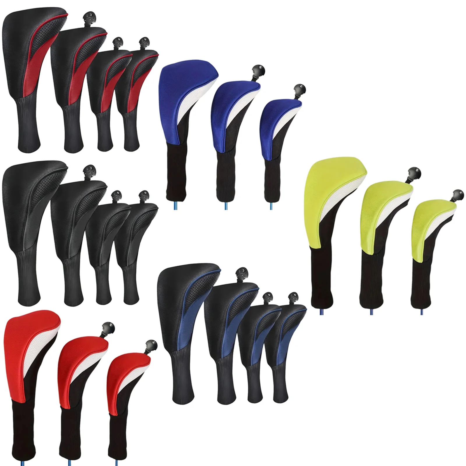 Golf Club Head Cover Long Neck Mesh Patchwork Protective Headcover for Golfing Training Session Competition
Golf Club Head Cover Long Neck Mesh Patchwork Protective Headcover for Golfing Training Session Competition