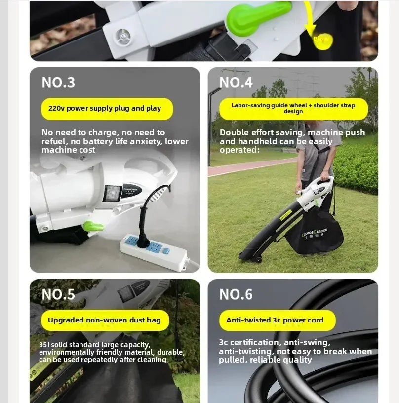 Электрический вентилятор для листьев 220 В, вакуумный мульчер, мощный садовый вентилятор для чистки листьев на открытом воздухе AL
Электрический вентилятор для листьев 220 В, вакуумный мульчер, мощный садовый вентилятор для чистки листьев на открытом воздухе AL