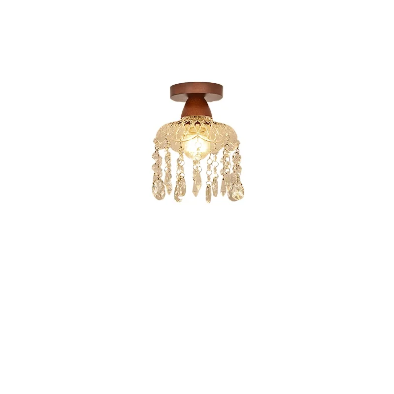 Aisle French crystal retro entrance corridor ceiling light warm cloakroom balcony light
Aisle French crystal retro entrance corridor ceiling light warm cloakroom balcony light
