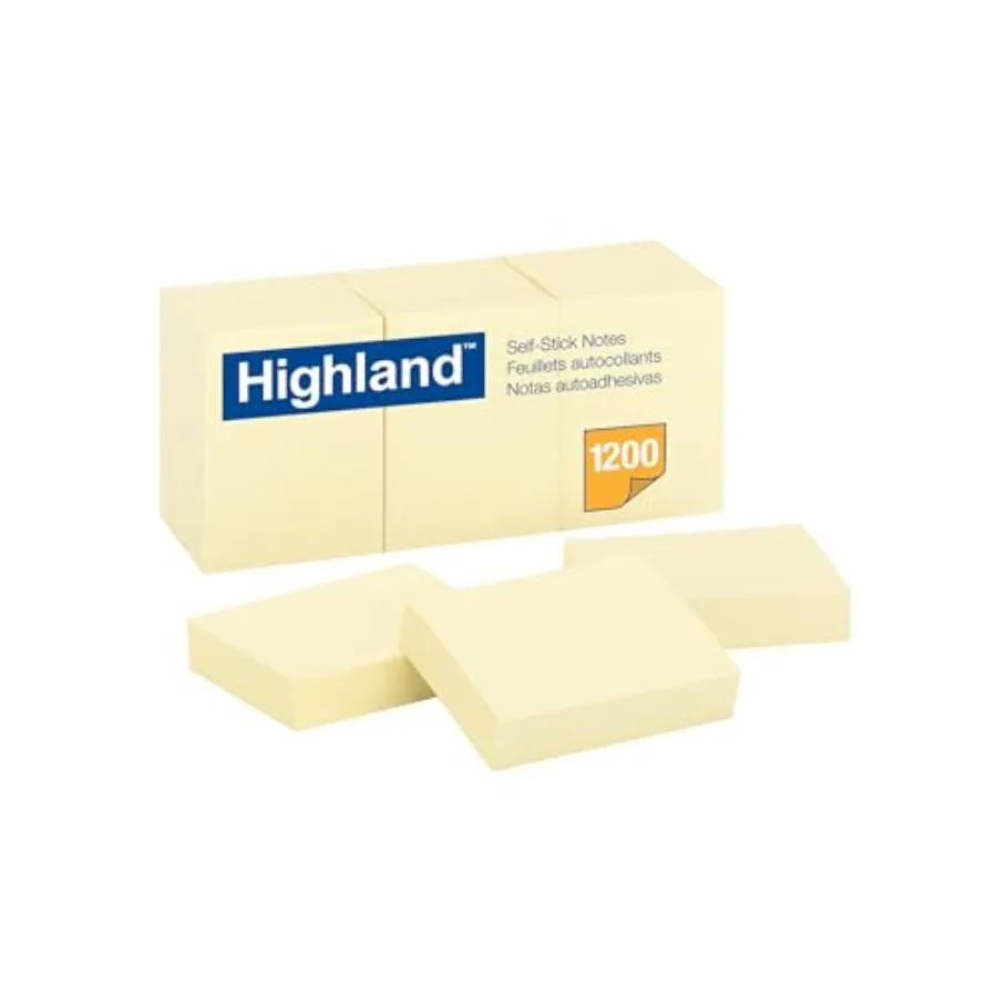 Sticky Notes, 1.5 x 2 Inches, Yellow, 12 Pack
Sticky Notes, 1.5 x 2 Inches, Yellow, 12 Pack