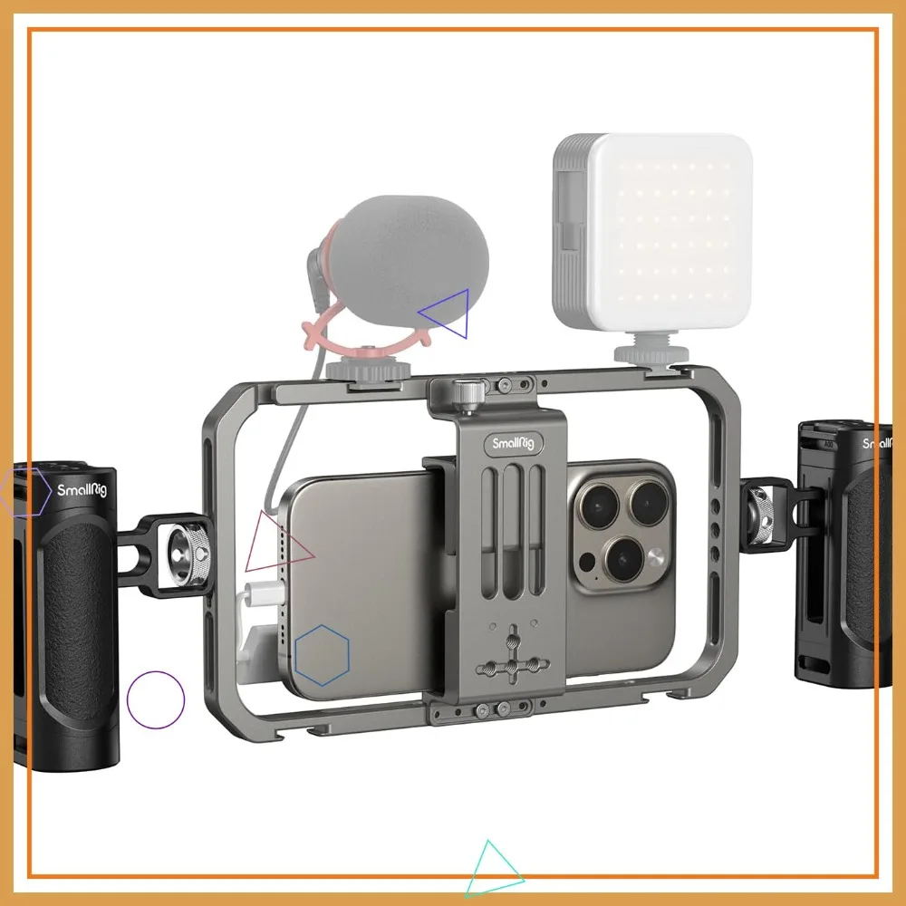Universal Phone Cage with Handles, Video Rig Kit for Smartphone Filmmaking and Vlogging Stabilizer
Universal Phone Cage with Handles, Video Rig Kit for Smartphone Filmmaking and Vlogging Stabilizer