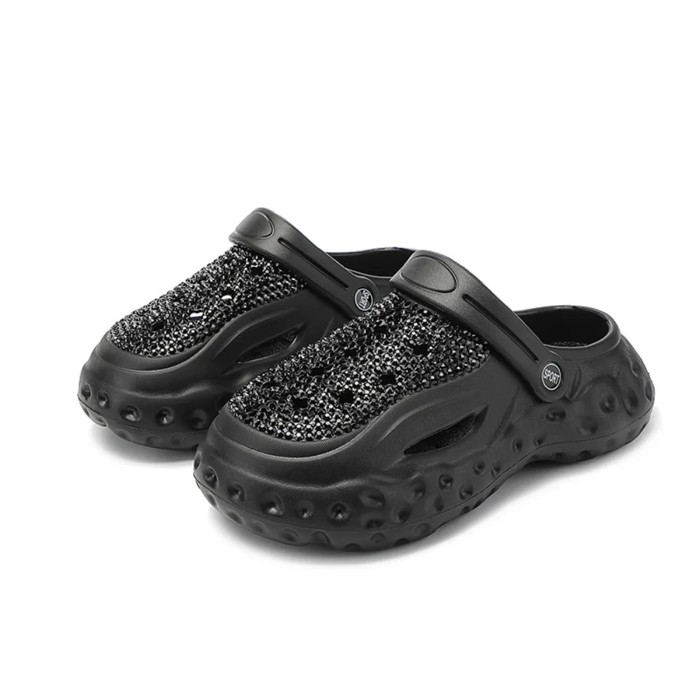 Women Bling Rhinestone Slippers, Non-slip EVA Thick Sole Sandals, Adjustable Strap Slippers for Beach Garden & Daily Wear
Women Bling Rhinestone Slippers, Non-slip EVA Thick Sole Sandals, Adjustable Strap Slippers for Beach Garden & Daily Wear