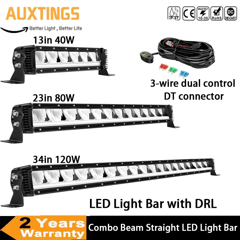 13"23"34" Straight LED Light Bar White & Amber DRL Combo Beam 40W 80W 120W Offroad Car Led Work Light Bar 4x4 SUV ATV 12V 24V 
13"23"34" Straight LED Light Bar White & Amber DRL Combo Beam 40W 80W 120W Offroad Car Led Work Light Bar 4x4 SUV ATV 12V 24V