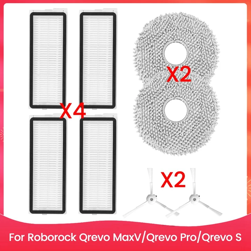 ABDJ-Accessories Kit For Roborock Qrevo Maxv/Qrevo Pro/Qrevo S Robot Vacuum Cleaner Replacement Parts Mop Pads HEPA Filters
ABDJ-Accessories Kit For Roborock Qrevo Maxv/Qrevo Pro/Qrevo S Robot Vacuum Cleaner Replacement Parts Mop Pads HEPA Filters