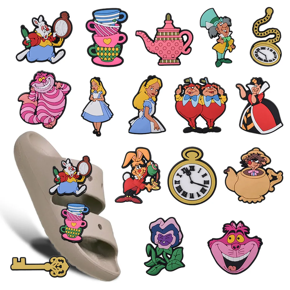 Disney Alice's Adventures 9-100pcs Shoe Charms Colorful PVC Clog Buckle Craft Supplies Party Favors Kids Racer Xmas Gifts
Disney Alice's Adventures 9-100pcs Shoe Charms Colorful PVC Clog Buckle Craft Supplies Party Favors Kids Racer Xmas Gifts