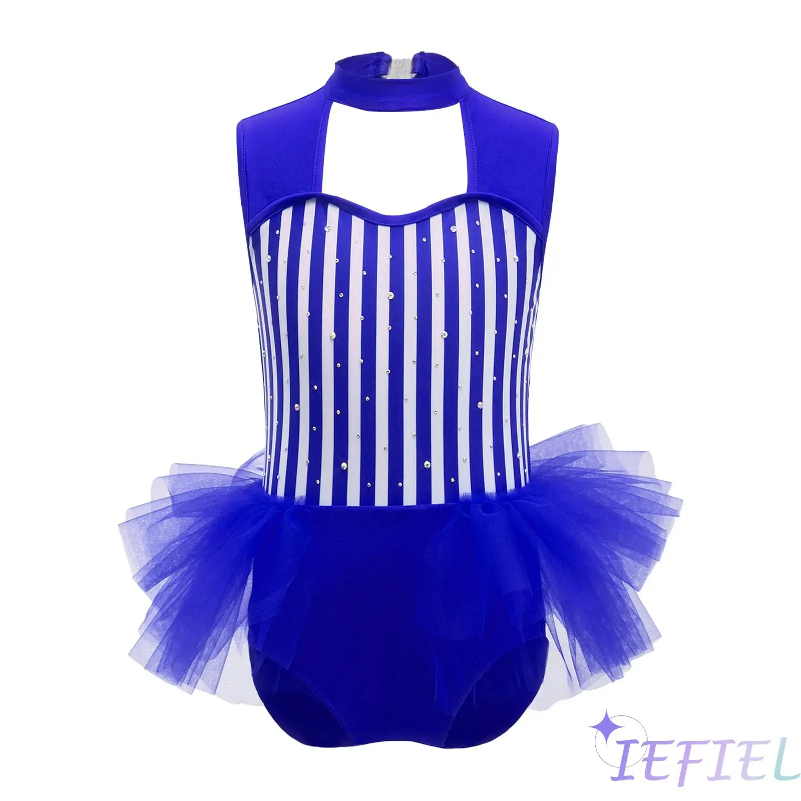 Girls Circus Ringmaster Costume Stripe Jumpsuit Sleeveless Cutout Mesh Ruffled Overlay Bodysuit for Gymnastics Ballet Dance Waer
Girls Circus Ringmaster Costume Stripe Jumpsuit Sleeveless Cutout Mesh Ruffled Overlay Bodysuit for Gymnastics Ballet Dance Waer