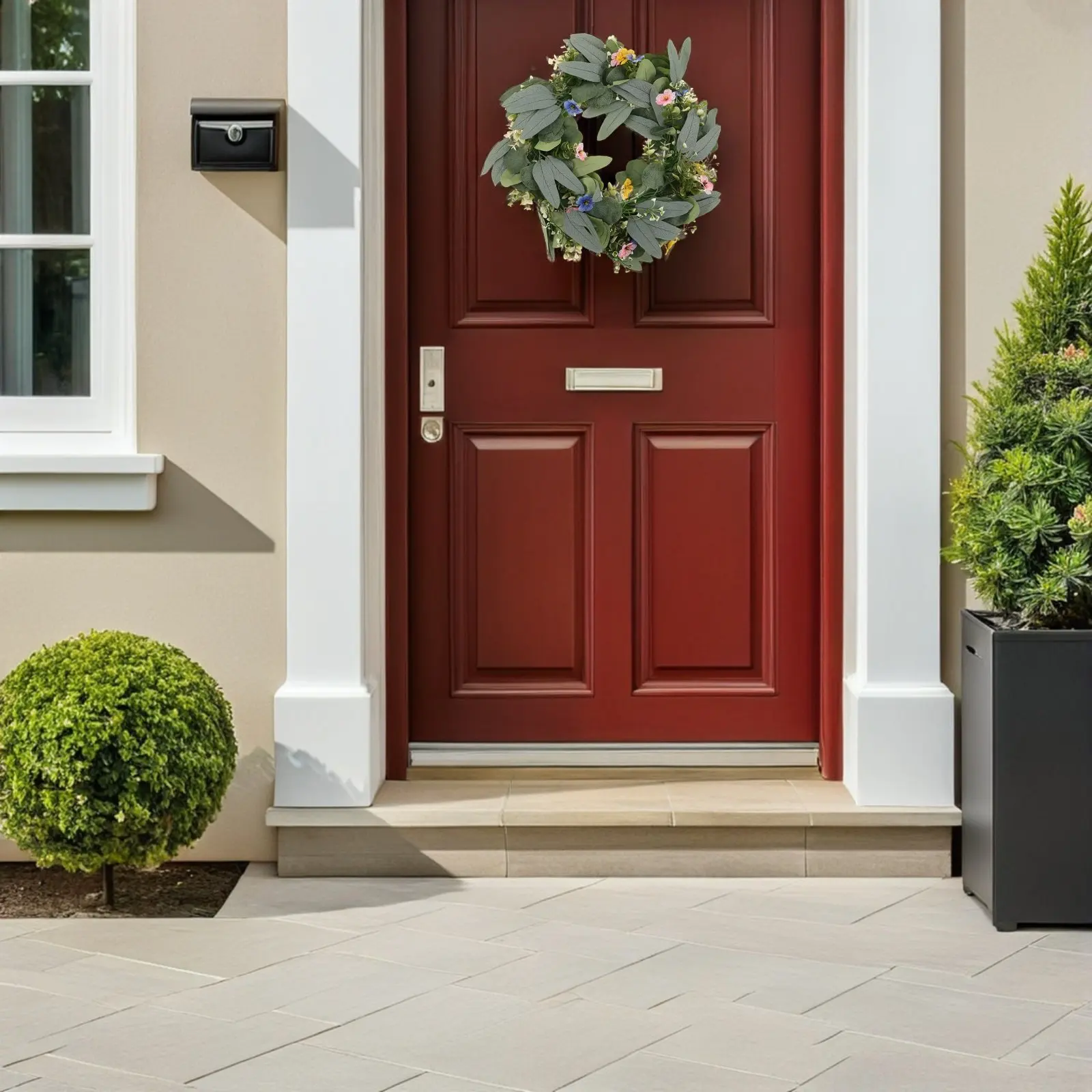 Искусственный венок из эвкалипта: реалистичная зелень, натуральные листья, не требующий особого ухода, для подвешивания на дверь, стену, к камину, весенне-летний декор
Искусственный венок из эвкалипта: реалистичная зелень, натуральные листья, не требующий особого ухода, для подвешивания на дверь, стену, к камину, весенне-летний декор