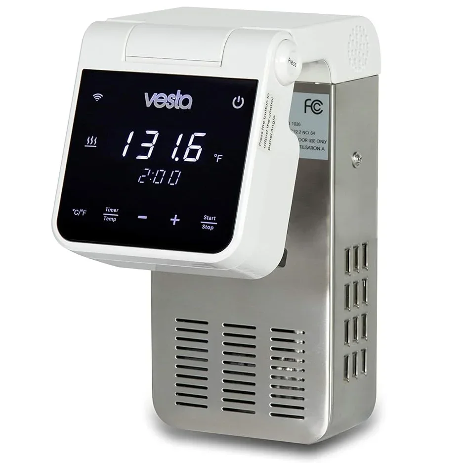 Vesta Commercial Immersion Circulator Vacuum Slow Cooking Machine with Digital Touchscreen Display Portable Sous Vide Cooker
Vesta Commercial Immersion Circulator Vacuum Slow Cooking Machine with Digital Touchscreen Display Portable Sous Vide Cooker
