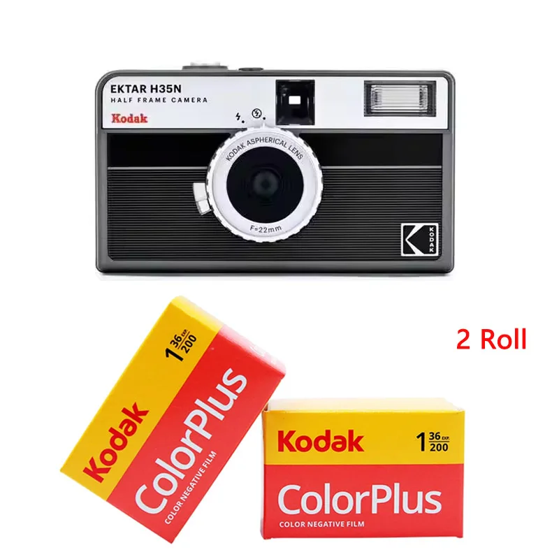 KODAK With Flash Film Camera EKTAR H35N H35 Half Frame Camera 35mm Film Camera Reusable Film Camera Optional 2pcs ColorPlus Film
KODAK With Flash Film Camera EKTAR H35N H35 Half Frame Camera 35mm Film Camera Reusable Film Camera Optional 2pcs ColorPlus Film