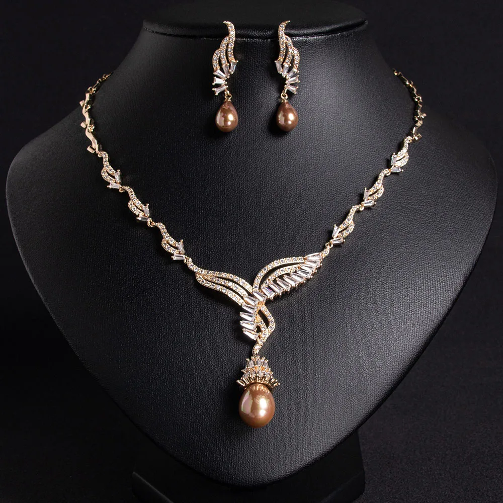 HIBRIDE Texture Face Value Heartwarming Unique Jewellery Ripple Necklace Earrings for Party Dress Wedding Women's Set S-370
HIBRIDE Texture Face Value Heartwarming Unique Jewellery Ripple Necklace Earrings for Party Dress Wedding Women's Set S-370