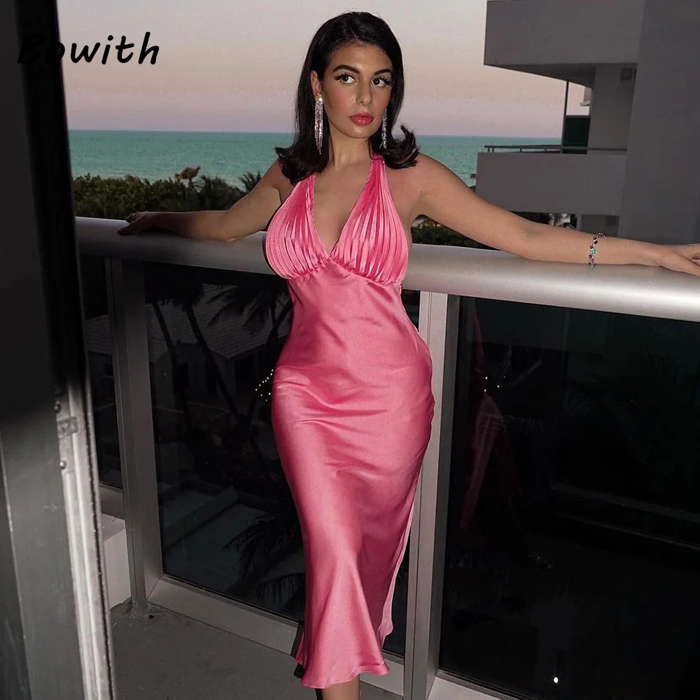 Bowith Evening Dress Wedding Party Elegant Backless Dresses for Women Prom Homecoming Gala Long Dress V-neck Beach vestidos
Bowith Evening Dress Wedding Party Elegant Backless Dresses for Women Prom Homecoming Gala Long Dress V-neck Beach vestidos