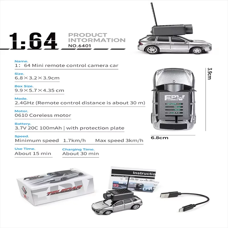 WLtoys 6401 New RC Cars 1:64 Porsche FPV Immersive Remote Control Car with Three-Speed Gear, APP Control, Perfect Gift Toy Car
WLtoys 6401 New RC Cars 1:64 Porsche FPV Immersive Remote Control Car with Three-Speed Gear, APP Control, Perfect Gift Toy Car