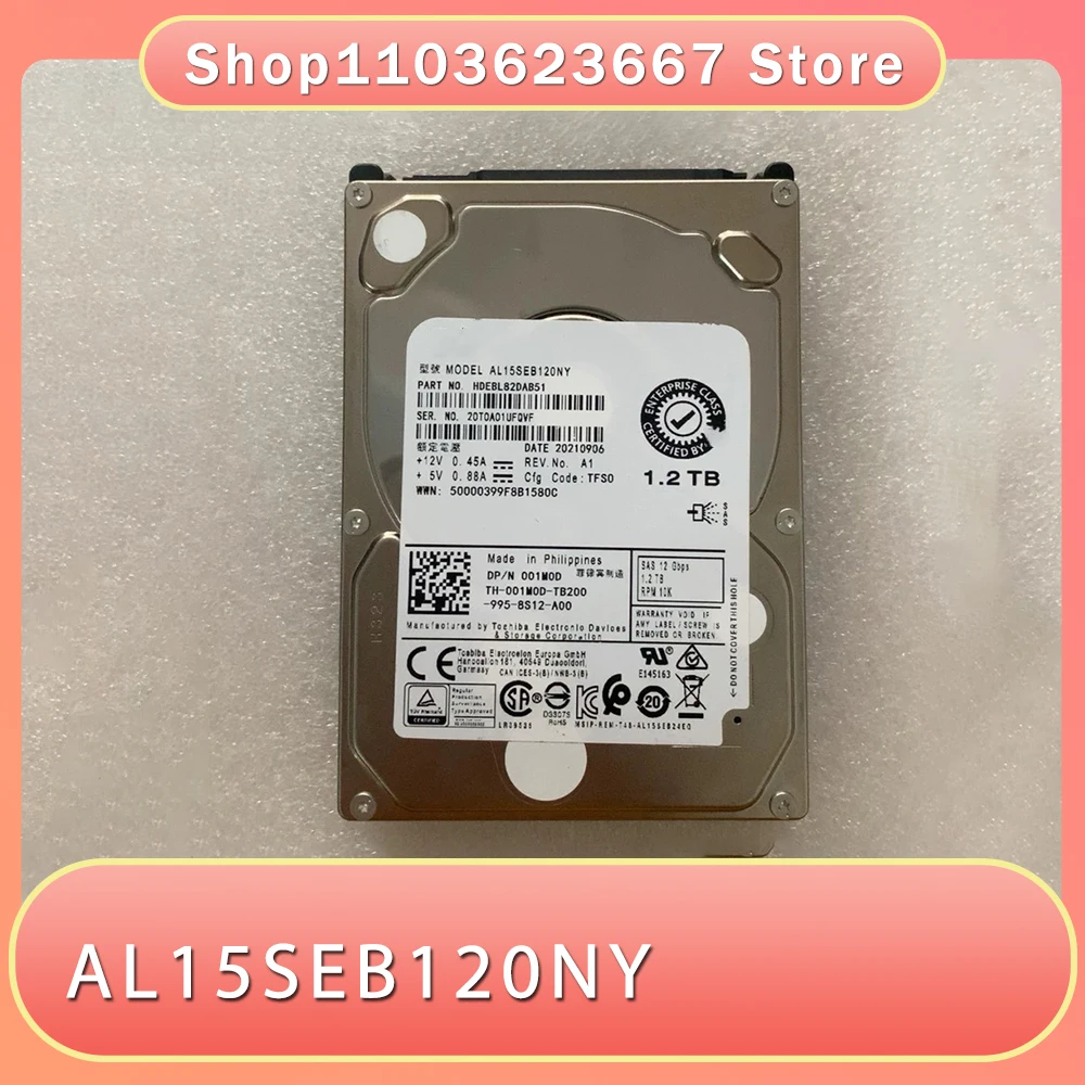 HDEBL82DAB51 001M0D 01M0D Жесткий диск SAS 12G 1.2T AL15SEB120NY
HDEBL82DAB51 001M0D 01M0D Жесткий диск SAS 12G 1.2T AL15SEB120NY