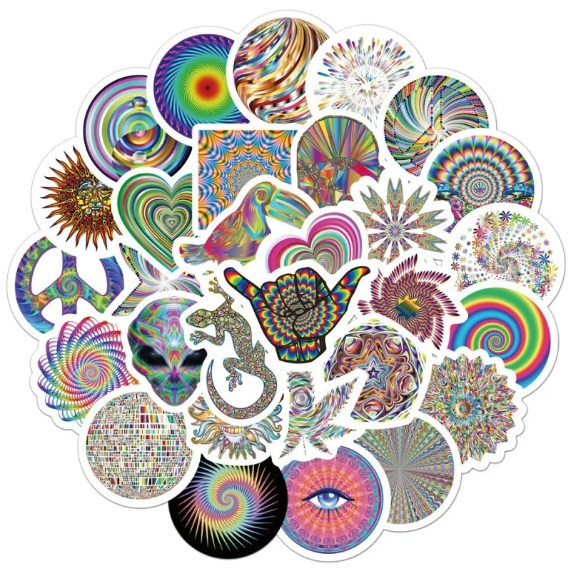 10/25/50PCS Cartoon Colorful Psychedelic Trippy Stickers Depressurize Aesthetics Waterproof Graffiti Sticker Decal
10/25/50PCS Cartoon Colorful Psychedelic Trippy Stickers Depressurize Aesthetics Waterproof Graffiti Sticker Decal
