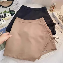 Spring 2024 New Women's High-waisted Slimming A- line Skirt Design Sensibility Wrinkled Drawstring Bodycon Skirt Spring 2024 New Women's High-waisted Slimming A- line Skirt Design Sensibility Wrinkled Drawstring Bodycon Skirt