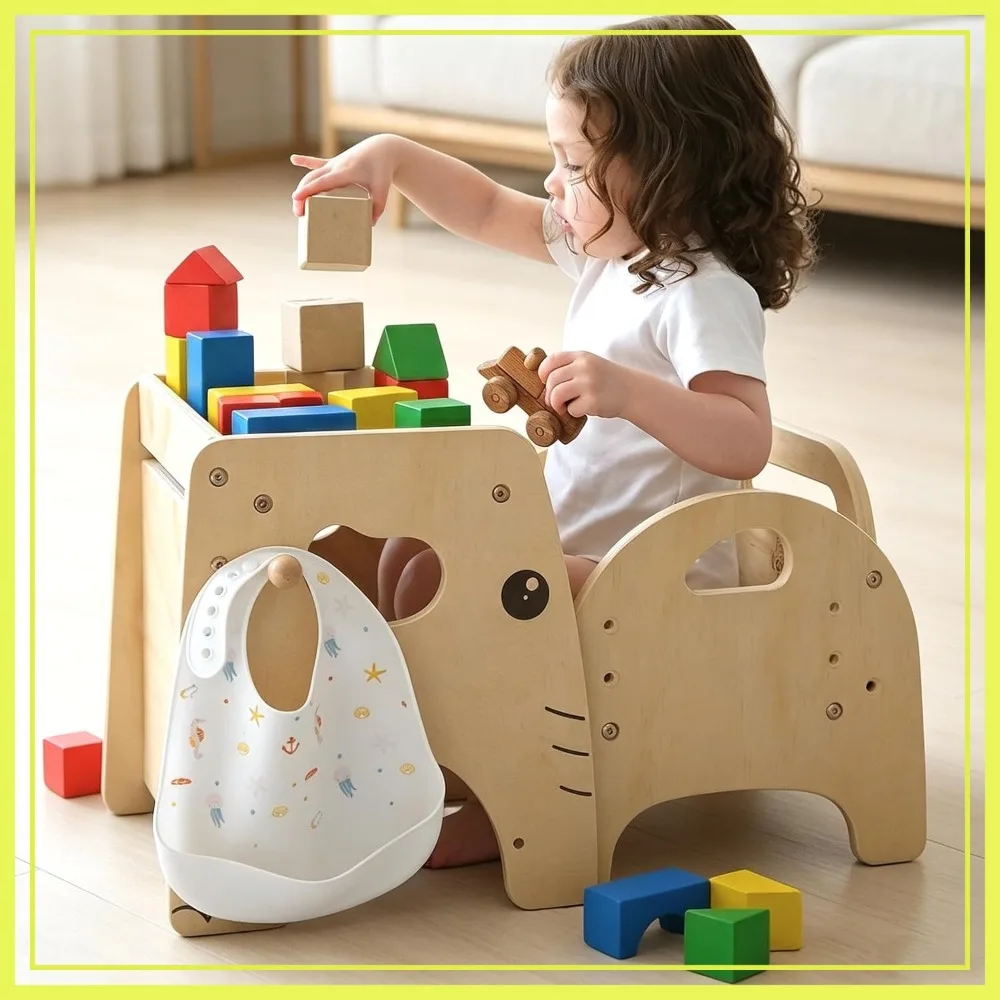 Adjustable Wooden Weaning Table and Chair Set for Toddlers 1-3, Activity Furniture for Self-Feeding, Drawing, Learning, Play
Adjustable Wooden Weaning Table and Chair Set for Toddlers 1-3, Activity Furniture for Self-Feeding, Drawing, Learning, Play