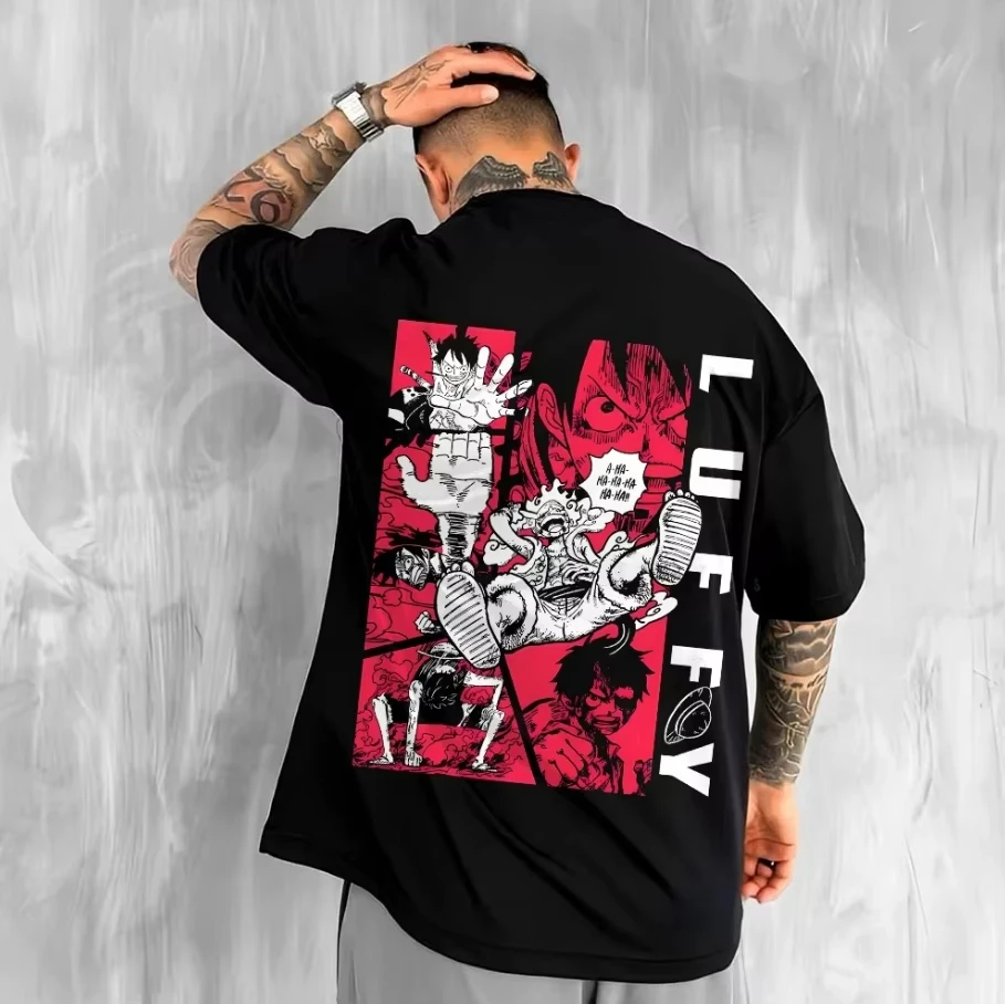 Летняя футболка в стиле Харадзюку в стиле аниме Luffy ONE PIECE, мужская хлопковая винтажная уличная одежда для фитнеса, большие размеры, женская повседневная футболка с короткими рукавами
Летняя футболка в стиле Харадзюку в стиле аниме Luffy ONE PIECE, мужская хлопковая винтажная уличная одежда для фитнеса, большие размеры, женская повседневная футболка с короткими рукавами