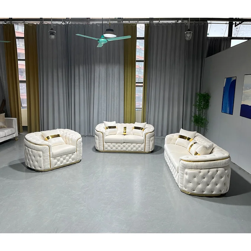 # Button-style Velvet Upholstered Tufted Convertible Corner Sofa Set with Sponge-filled Cushions Metal Legs for Living Room
# Button-style Velvet Upholstered Tufted Convertible Corner Sofa Set with Sponge-filled Cushions Metal Legs for Living Room