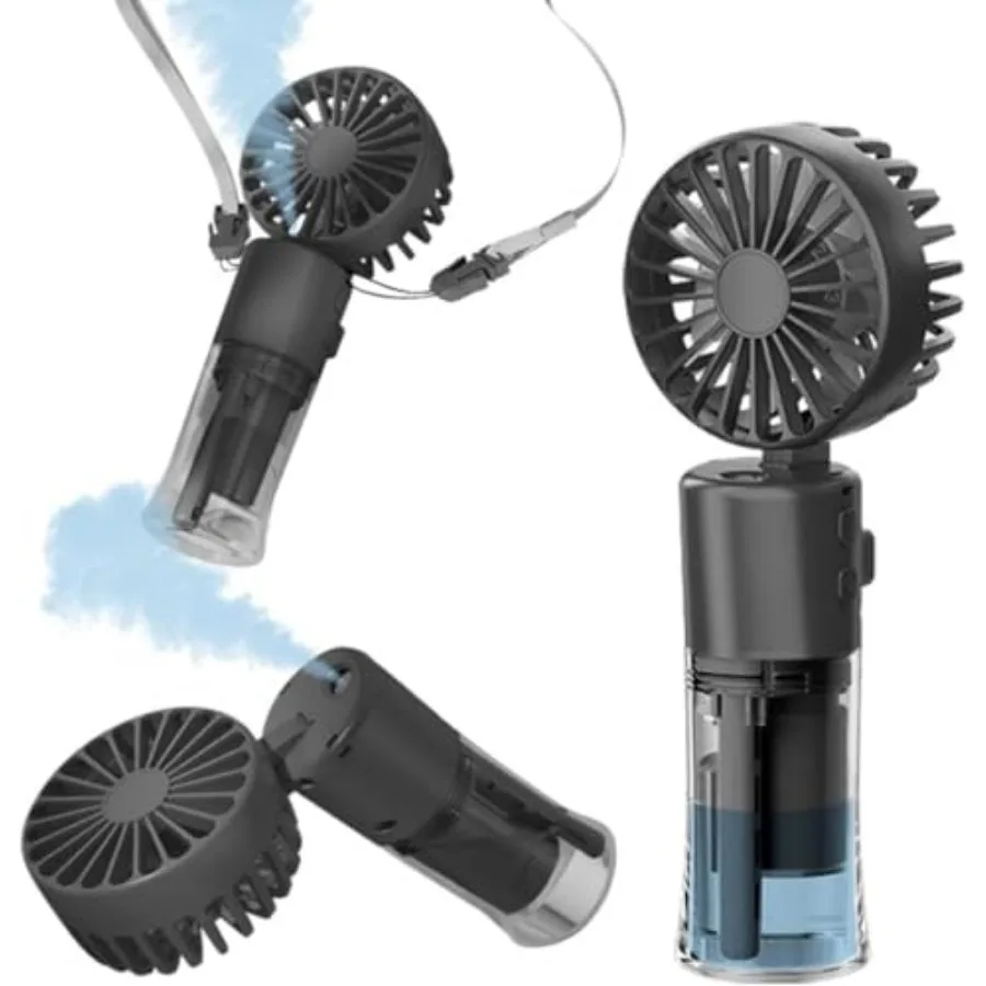 Handheld Misting Fan, Multi-purpose for Portable Mini Mister Neck Fan, 1500mAh Desk Fan, 4 Speed Adjustable, Suitable for Women
Handheld Misting Fan, Multi-purpose for Portable Mini Mister Neck Fan, 1500mAh Desk Fan, 4 Speed Adjustable, Suitable for Women
