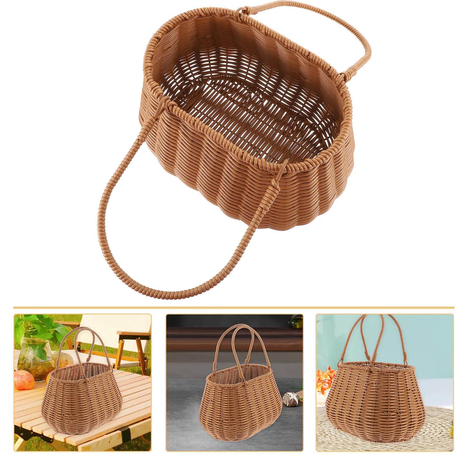 Woven Shopping Basket Hand-Woven Natural Fiber Large Storage Basket for Kitchen Pantry Garden Harvest Picnic Party Serving Fruit
Woven Shopping Basket Hand-Woven Natural Fiber Large Storage Basket for Kitchen Pantry Garden Harvest Picnic Party Serving Fruit
