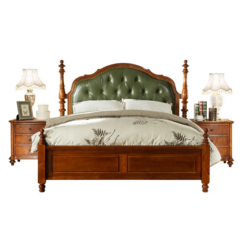 Solid wood bed, simple leather double bed 1.8 meters, master bedroom double wedding bed
Solid wood bed, simple leather double bed 1.8 meters, master bedroom double wedding bed