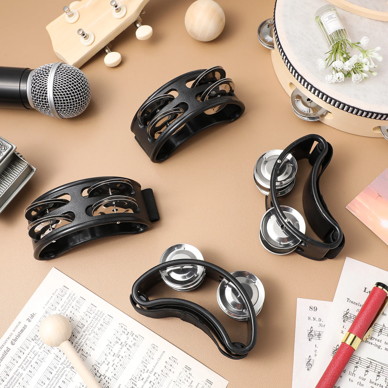 4 Pcs Versatile Foot Tambourine Percussion Instruments For Children Adults Party Favors
4 Pcs Versatile Foot Tambourine Percussion Instruments For Children Adults Party Favors