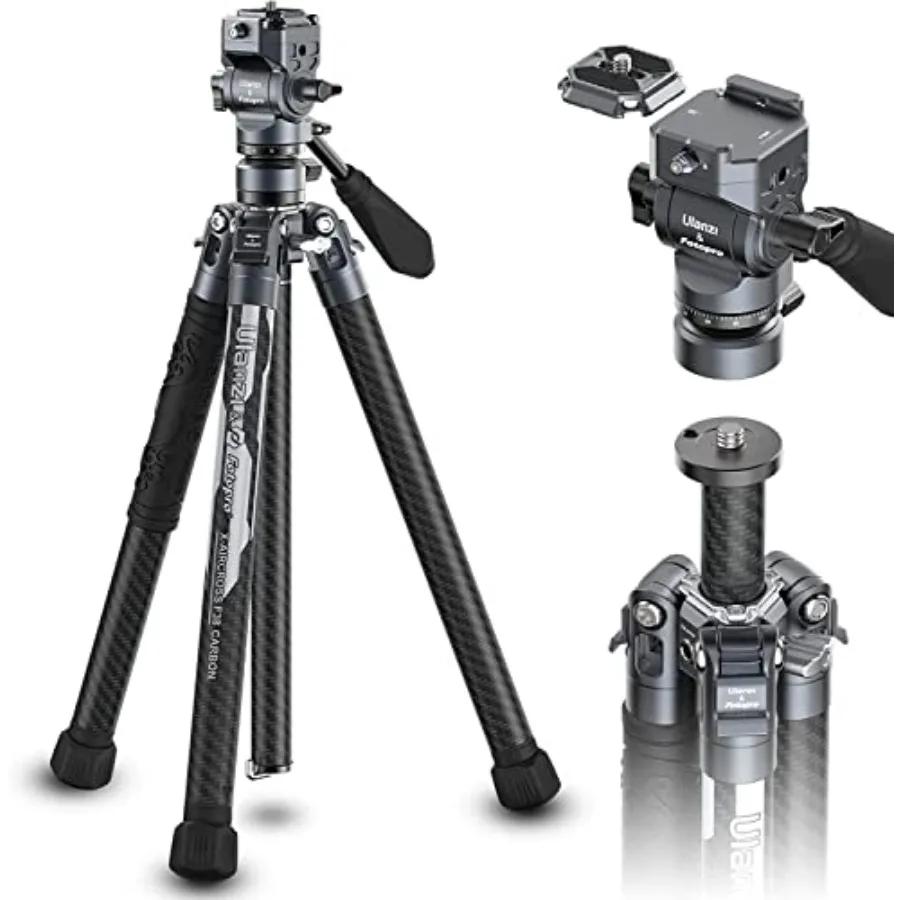 F38 Video Travel Tripod 61.4 Lightweight Carbon Fiber Camera Tripod with Quick Release 1/4 Screw Video Head for Most Cameras DS
F38 Video Travel Tripod 61.4 Lightweight Carbon Fiber Camera Tripod with Quick Release 1/4 Screw Video Head for Most Cameras DS