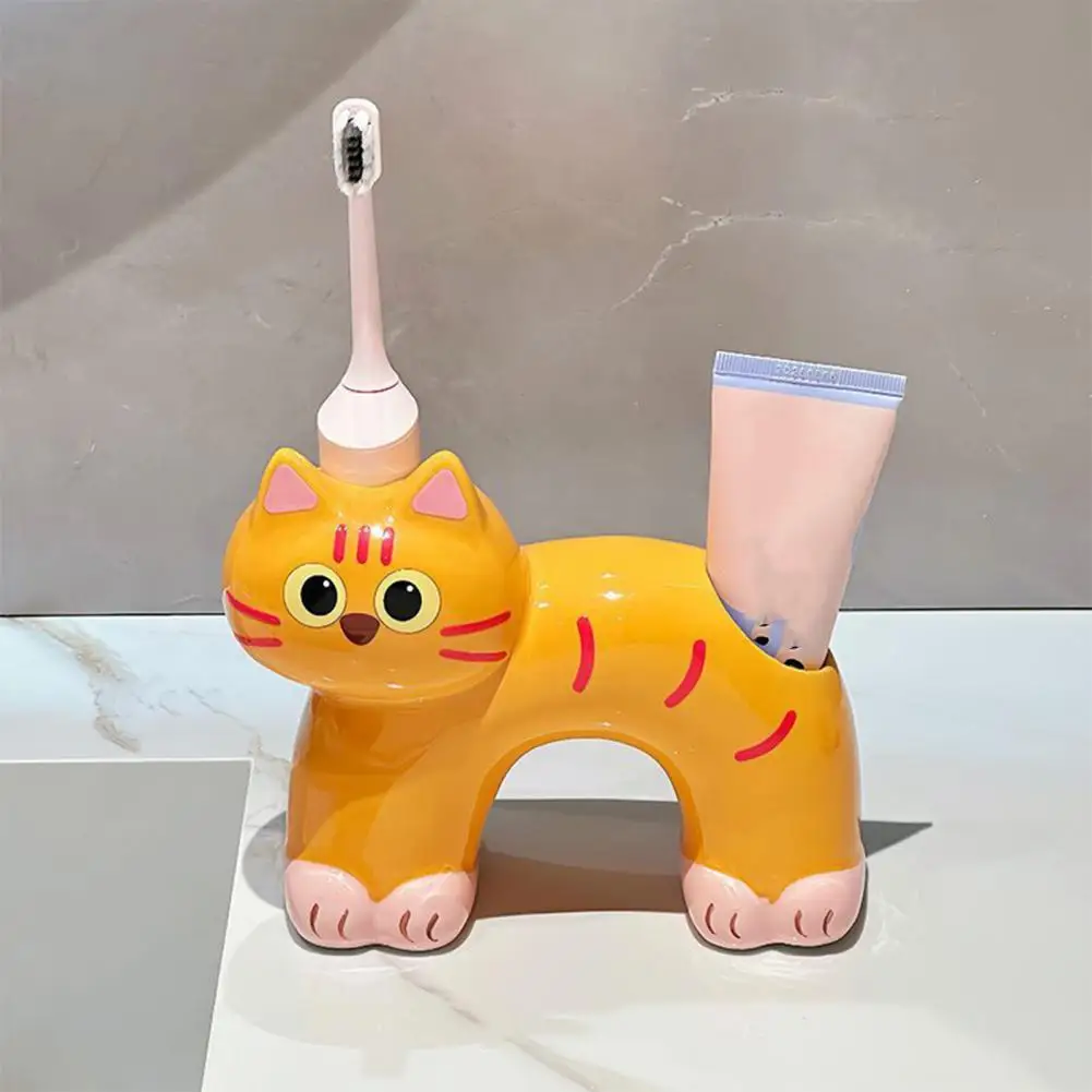 Cat Bathroom Decor Cat-shaped Toothbrush Holder with Drain Port Mold-resistant Double-hole Ceramic Organizer Hollowed-out Bottom
Cat Bathroom Decor Cat-shaped Toothbrush Holder with Drain Port Mold-resistant Double-hole Ceramic Organizer Hollowed-out Bottom