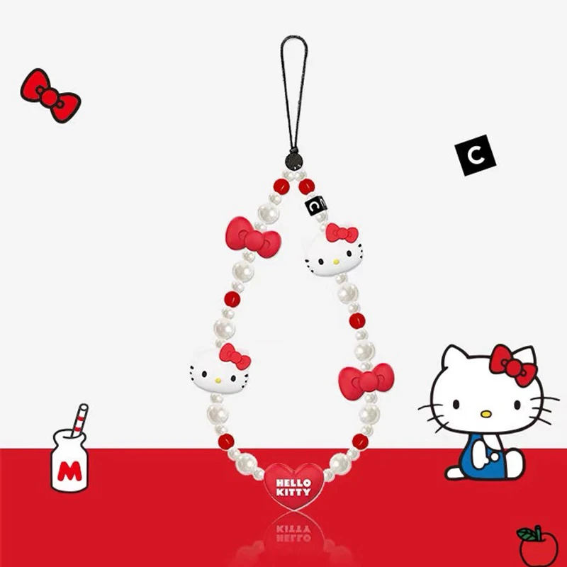 Cute Sanrio Hello Kitty Red Bow Phone Charm Chain Cartoon Kawaii-Key Chain For Bag Accessory Women For Iphone Samsung Phone Case
Cute Sanrio Hello Kitty Red Bow Phone Charm Chain Cartoon Kawaii-Key Chain For Bag Accessory Women For Iphone Samsung Phone Case