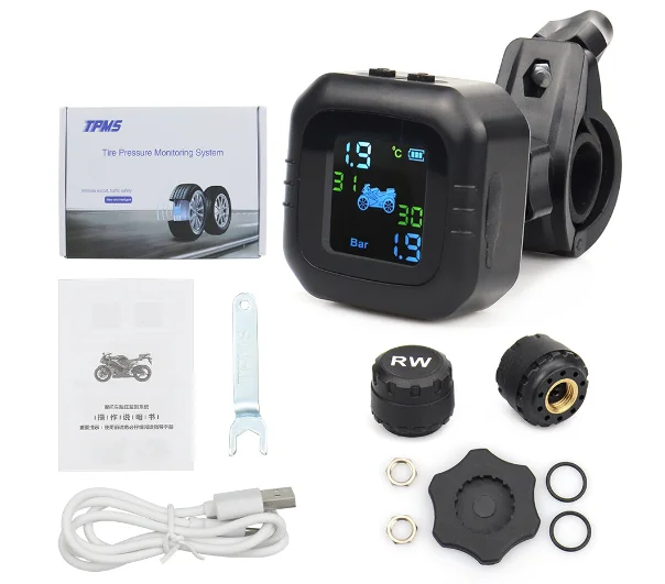 Best Quality USB Solar Charging Motorcycle TPMS Motor Tire Pressure Tyre Temperature Monitoring Alarm System with 2 External New
Best Quality USB Solar Charging Motorcycle TPMS Motor Tire Pressure Tyre Temperature Monitoring Alarm System with 2 External New