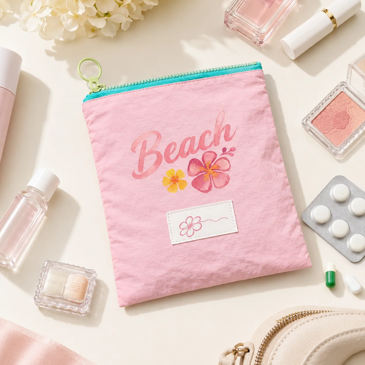 Beach Print Nylon Zipper Pouch, Lightweight Travel Makeup Medicine Storage Bag for Women Cosmetics Toiletries
Beach Print Nylon Zipper Pouch, Lightweight Travel Makeup Medicine Storage Bag for Women Cosmetics Toiletries