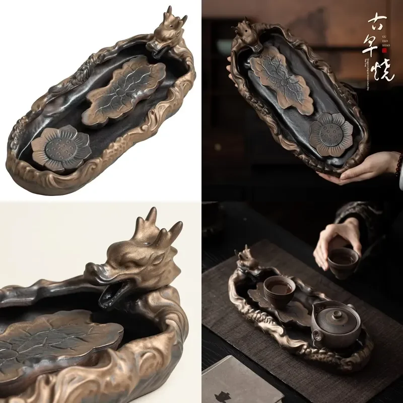 【CHIMU HOME】 Gilt-plated Ancient Morning Burning Long Clear Lotus Dry Foam Ceramic Tray for Chinese Vintage Water Storage
【CHIMU HOME】 Gilt-plated Ancient Morning Burning Long Clear Lotus Dry Foam Ceramic Tray for Chinese Vintage Water Storage