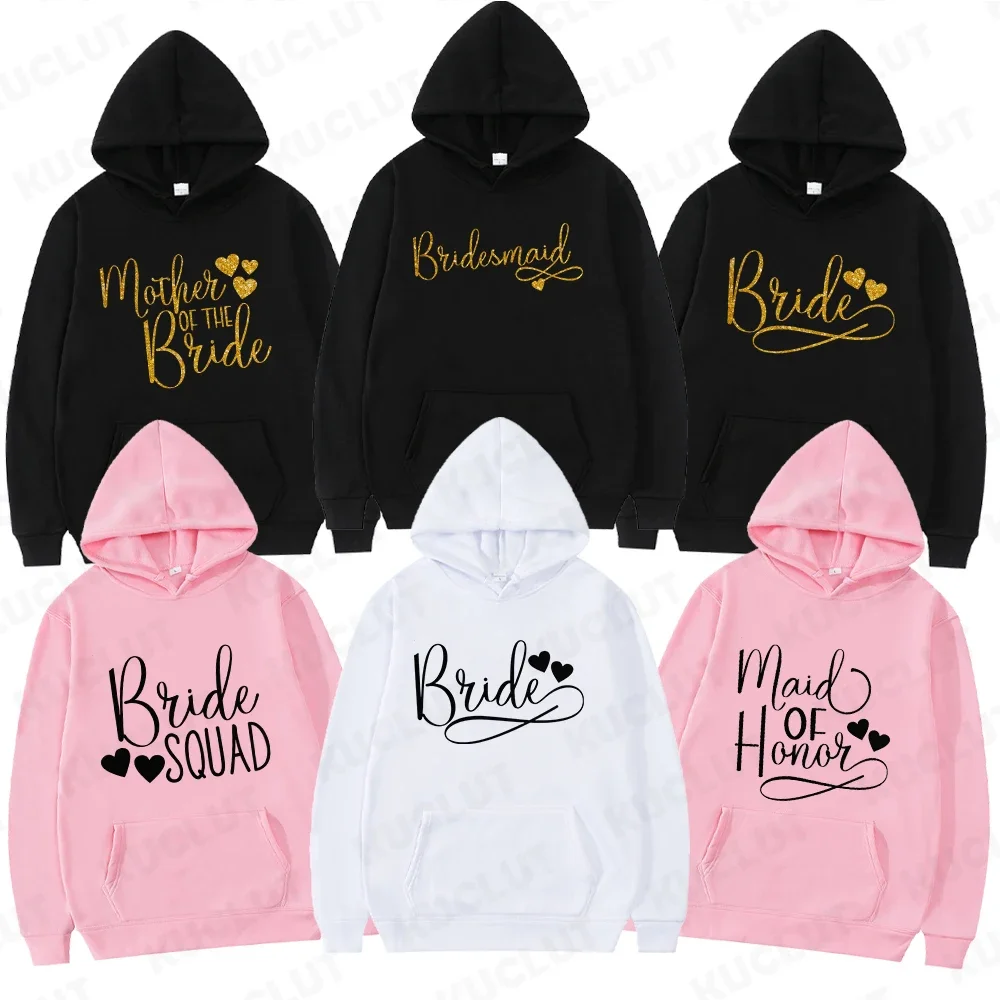 Women Hoodies Bride Squad Bridesmaid Sweatshirt Casual Pullover Streetwear Bachelorette Party Tracksuit Hoody Wedding Clothes
Women Hoodies Bride Squad Bridesmaid Sweatshirt Casual Pullover Streetwear Bachelorette Party Tracksuit Hoody Wedding Clothes