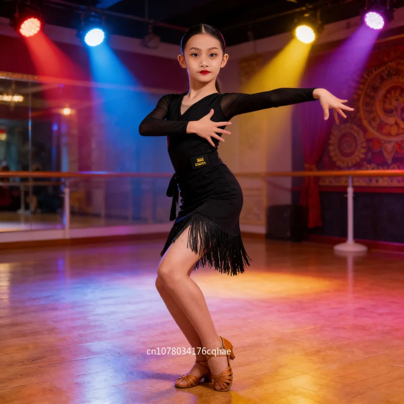 Summer Style Latin Dance Dress for Older Kids Girls Sleeveless Tassel Design Children Performance Training Competition Dancewear
Summer Style Latin Dance Dress for Older Kids Girls Sleeveless Tassel Design Children Performance Training Competition Dancewear