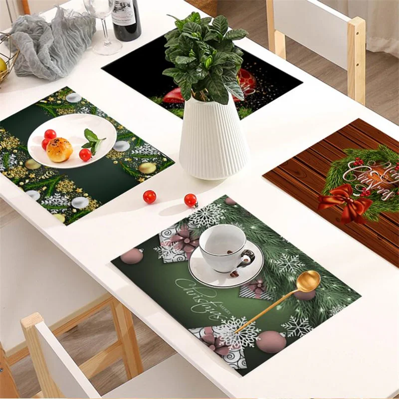 1PCS Christmas Table Mat 30x40CM Waterproof Oil Resistant Washable Leather Material with Tabletop Pads for Holiday Dining
1PCS Christmas Table Mat 30x40CM Waterproof Oil Resistant Washable Leather Material with Tabletop Pads for Holiday Dining