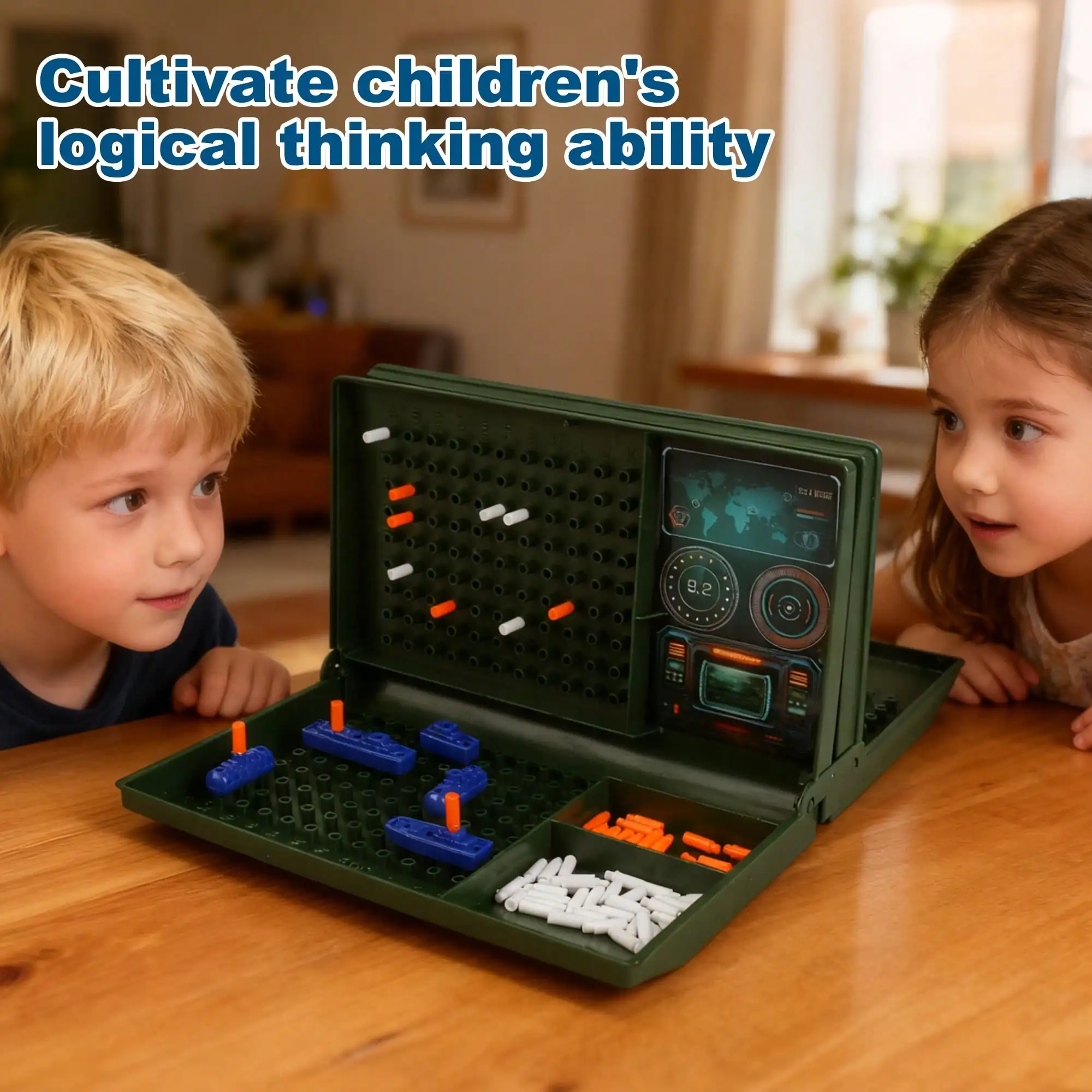 Sea Battle Strategy Board Game, 2-Player Naval Combat Game, Educational Thinking Toy for Family
Sea Battle Strategy Board Game, 2-Player Naval Combat Game, Educational Thinking Toy for Family
