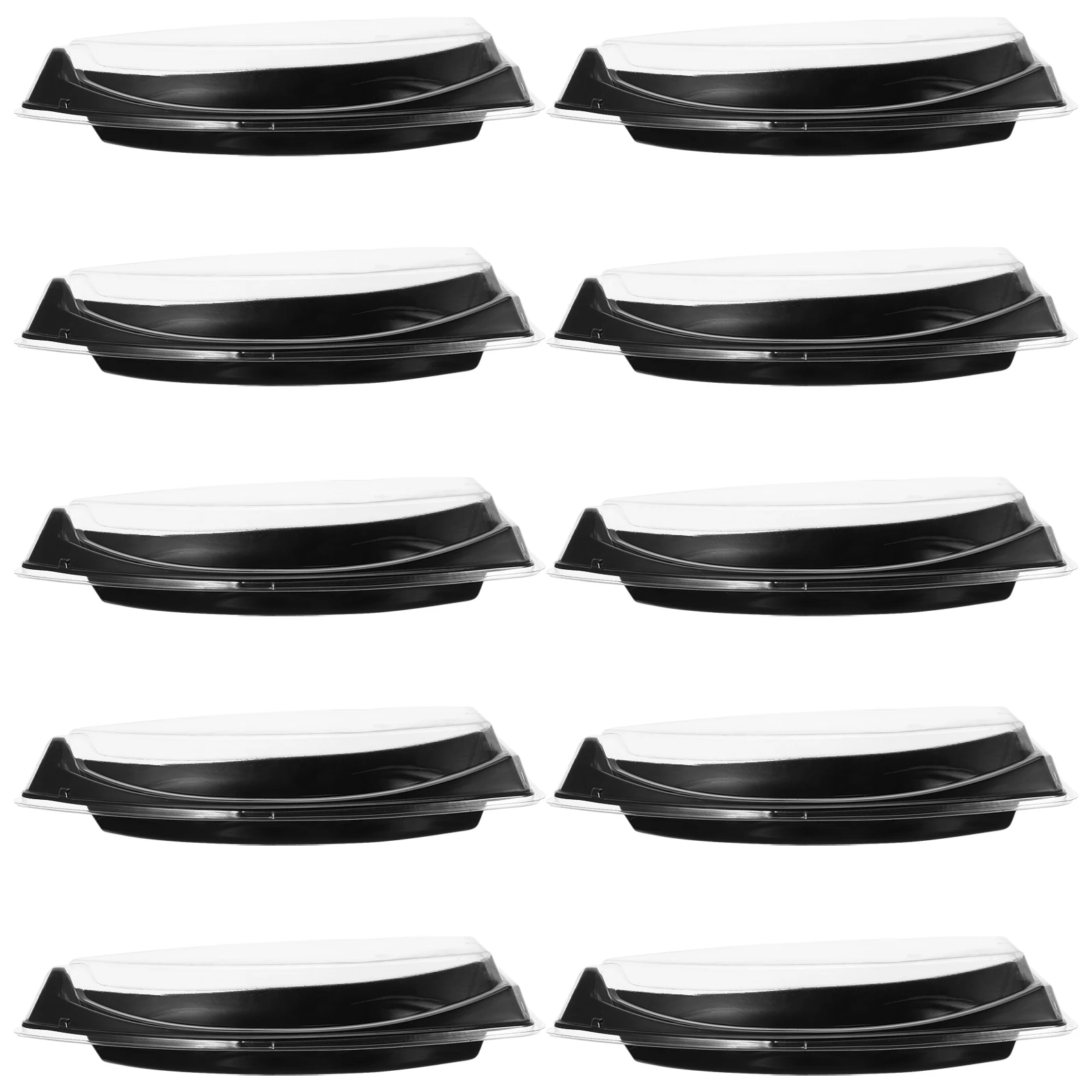 10 Pcs Sushi Boxes Disposable Plastic Trays To Go Containers Lightweight Portable Japanese Style Boat Shape Food Packaging
10 Pcs Sushi Boxes Disposable Plastic Trays To Go Containers Lightweight Portable Japanese Style Boat Shape Food Packaging