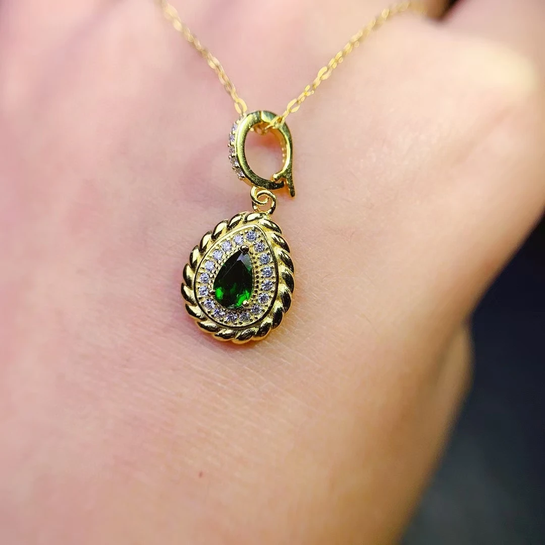 KJJEAXCMY Fine Jewelry Natural Diopside Women's Pendant S925 Silver Electroplating Process Inlaid High Clarity Support Testing
KJJEAXCMY Fine Jewelry Natural Diopside Women's Pendant S925 Silver Electroplating Process Inlaid High Clarity Support Testing