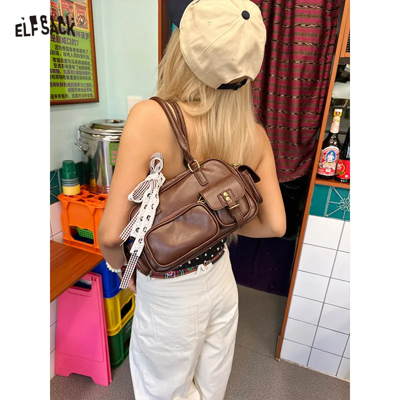 ELFSACK 2025 Autumn New Arrival Preppy Pu Leather Multi-Pocket Shoulder Bowling Bag For Woman
ELFSACK 2025 Autumn New Arrival Preppy Pu Leather Multi-Pocket Shoulder Bowling Bag For Woman