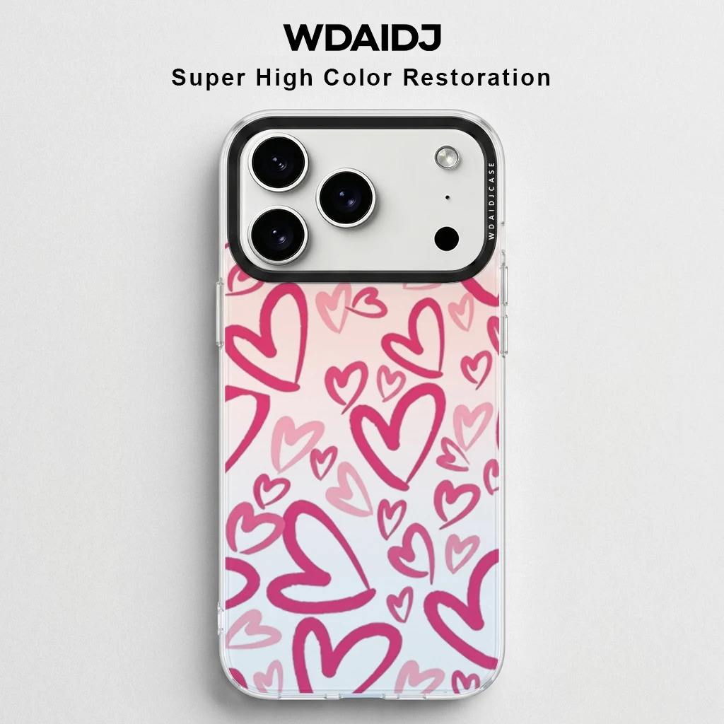 Cute Pink Heart Print Clear Phone Case Anti Yellowing Shockproof Slim TPU Cover For iPhone 13 14 15 16 17 Series
Cute Pink Heart Print Clear Phone Case Anti Yellowing Shockproof Slim TPU Cover For iPhone 13 14 15 16 17 Series