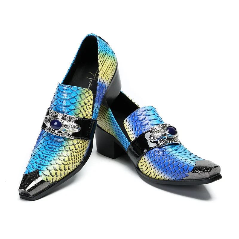 Sapphire Multicolor Snake Print Men's High Quality Chelseas Shallow Slip-On High Heel Genuine Leather Formal Performance Shoes
Sapphire Multicolor Snake Print Men's High Quality Chelseas Shallow Slip-On High Heel Genuine Leather Formal Performance Shoes