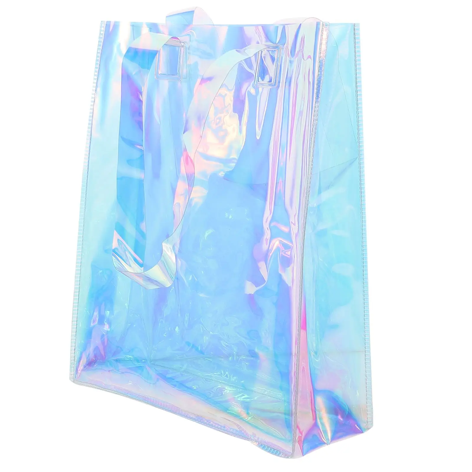 Iridescent Tote Bag Holographic Handbag Waterproof PVC Large Capacity Shopping Bag Rainbow Film Portable Reusable for Travel
Iridescent Tote Bag Holographic Handbag Waterproof PVC Large Capacity Shopping Bag Rainbow Film Portable Reusable for Travel