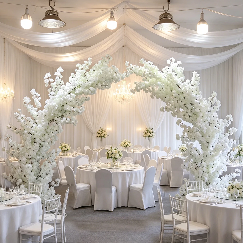 220CM Large White Cherry Blossom with Moon Horn Arch Shelf Wedding Backdrop Flower Door Stage Floral Frame Table Center Floral
220CM Large White Cherry Blossom with Moon Horn Arch Shelf Wedding Backdrop Flower Door Stage Floral Frame Table Center Floral