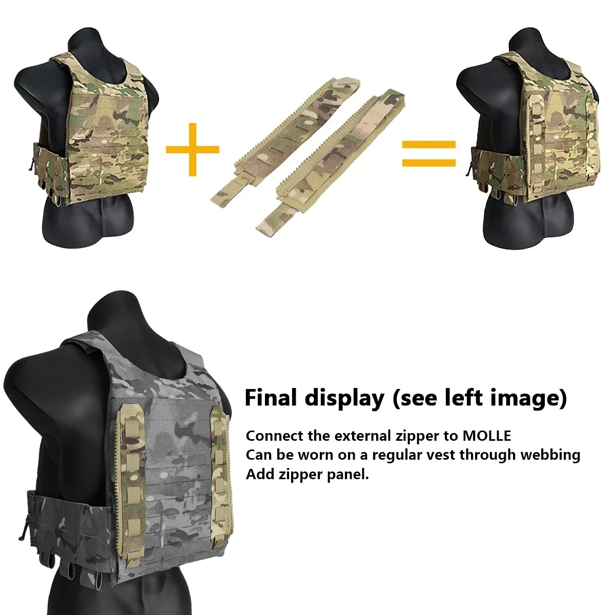 Tactical Back Panel Zipper MOLLE Adapter 500D Nylon Lightweight Versatile For Rear Pack Plate Carrier Hunting Gear
Tactical Back Panel Zipper MOLLE Adapter 500D Nylon Lightweight Versatile For Rear Pack Plate Carrier Hunting Gear