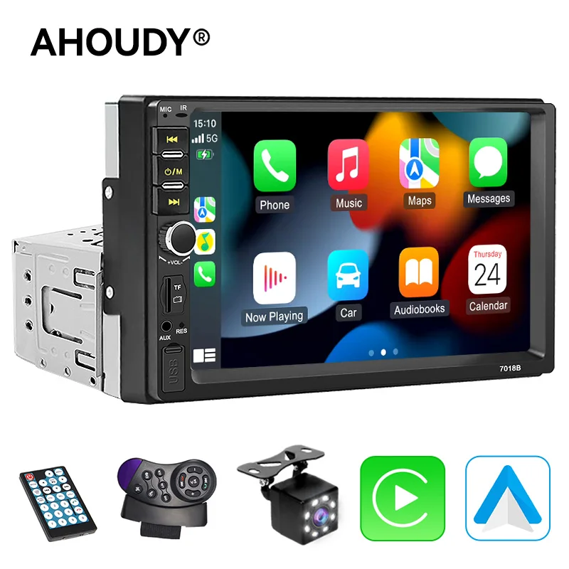 Мультимедийный MP5-плеер AHOUDY, 1 Din, 7 дюймов, автомобильное радио, HD сенсорный экран, Carplay, Android, авто, Bluetooth
Мультимедийный MP5-плеер AHOUDY, 1 Din, 7 дюймов, автомобильное радио, HD сенсорный экран, Carplay, Android, авто, Bluetooth