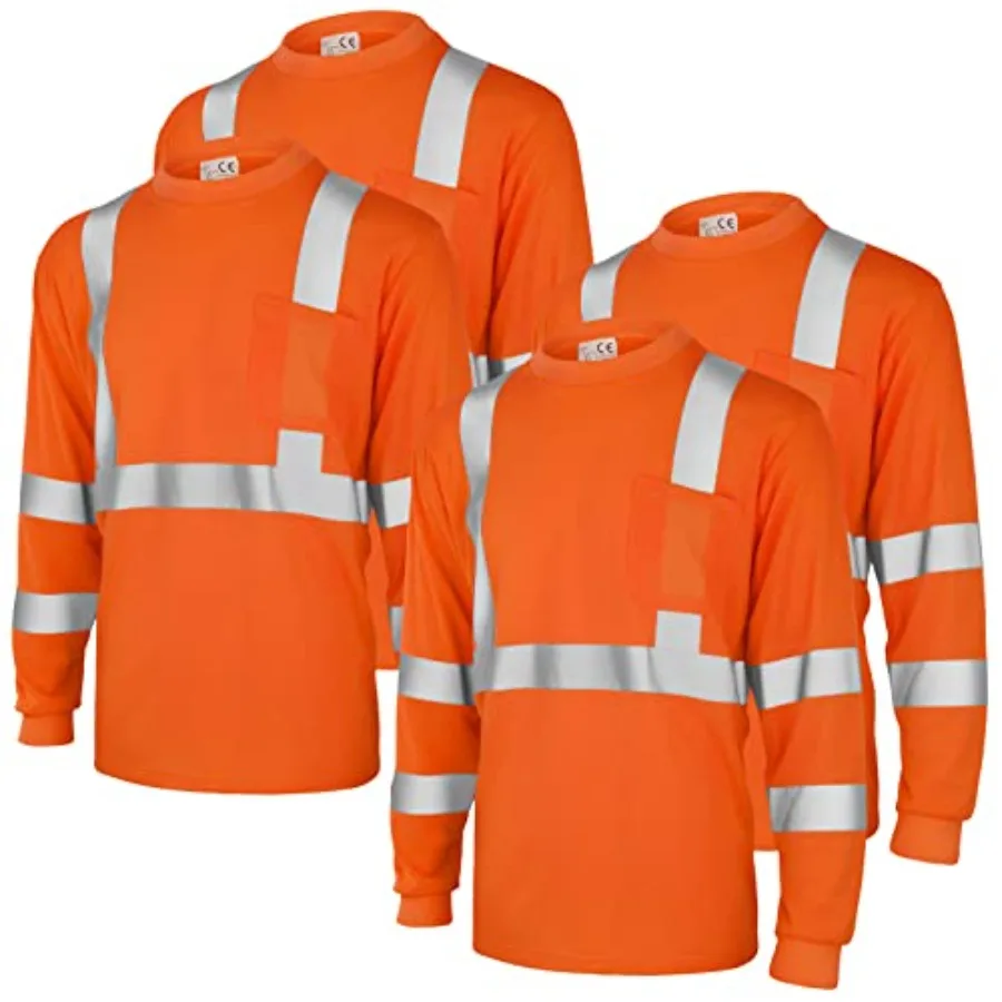 4 Pcs Long Sleeve Safety Shirt High Visibility Reflective Construction Work Shirts for Men Women XL
4 Pcs Long Sleeve Safety Shirt High Visibility Reflective Construction Work Shirts for Men Women XL